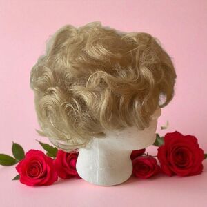 Eva Gabor Wig Hair Piece Dirty Blond Short Curls Modacrylic Fiber Synthetic Vtg